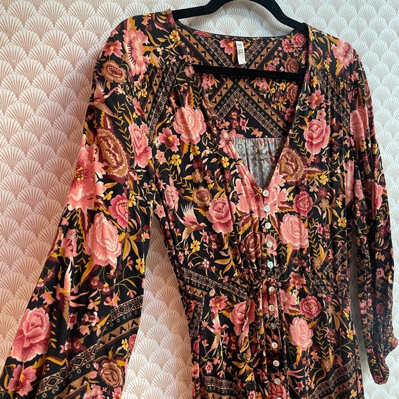 SPELL Babushka (BABS) Free People Dress Gown S - Picture 13 of 15